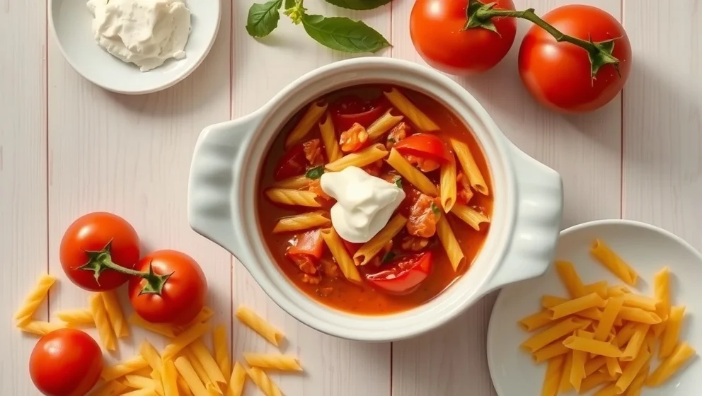 Kelda pastasås med tomat och crème fraiche